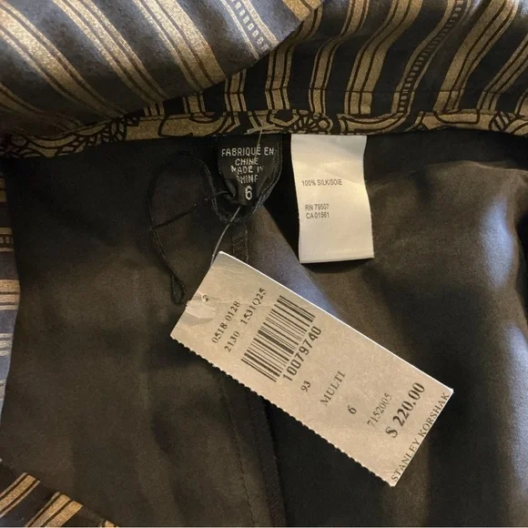 ISDA & Co. Pharoah Paneled Midi Burnished Gold & Black Shirt NWT Very Cool! Sz 6 - Picture 8 of 8